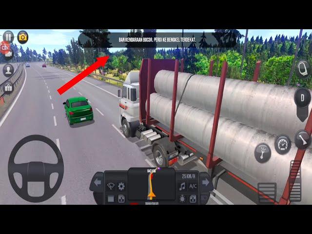 MUATAN BERAT SAMPE BAN PECAH | truk , truck kontainer SIMULATOR