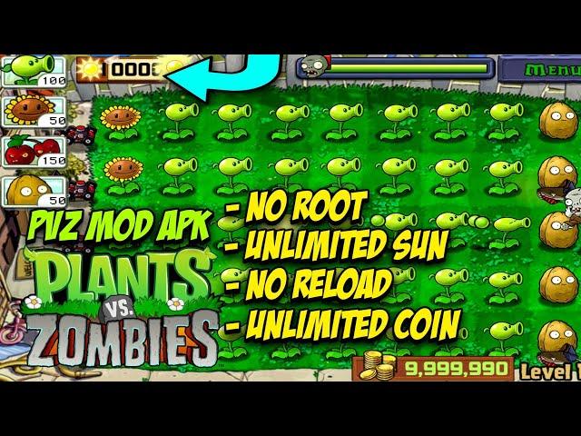 Plants VS Zombies Mod Hack Apk Unlimited Sun No Reload | PvZ Mod Apk Android Unlimited Coin