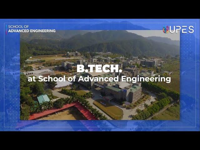 UPES School of Advanced Engineering offers B.Tech. Engineering courses with merit Scholarships