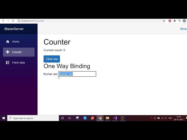 How to Achieve One Way and Two Way binding ASP Net Core Blazor