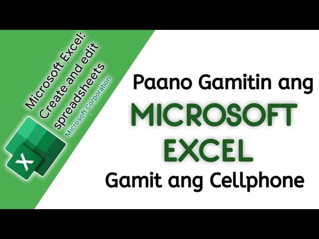 Paano Gamitin ang Microsoft Excel sa Mobile Phone | Excel Tutorial 2020