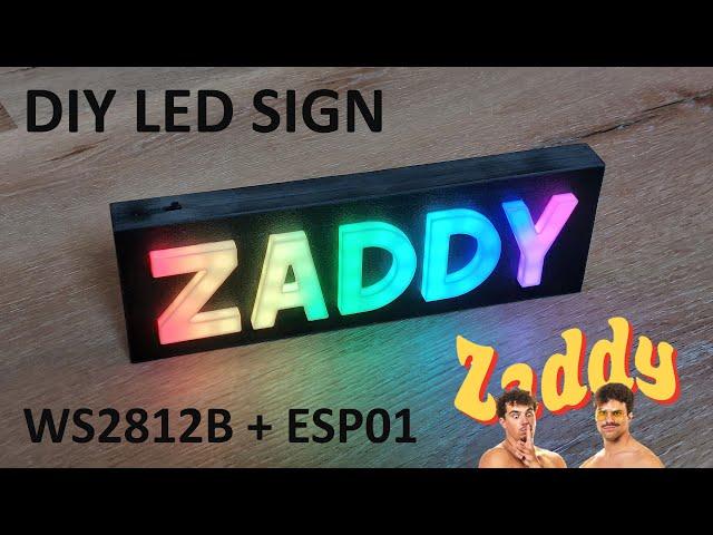 DIY LED sign  | WS2812B + ESP01 + FastLED