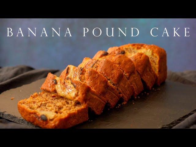 Moist and Soft Banana Pound Cake - One Egg Cake