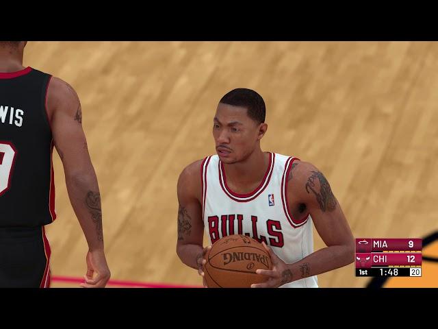 NBA 2K19 - Miami Heat "12-"13 vs Chicago Bulls "10-"11 Full Match Gameplay (Classic Teams)(4k 60fps)