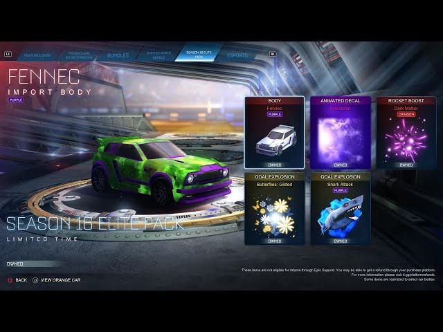 I finally got Fennec | “SEASON 16 ELITE PACK” Gameplay Showcase (Rocket League)