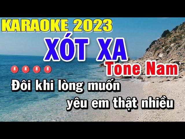 Xót Xa Karaoke Tone Nam Nhạc Sống 2023 | Trọng Hiếu