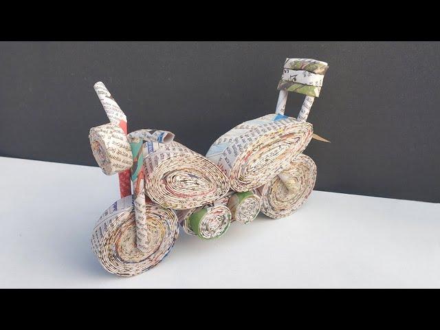 How to make a newspaper bike | Diy newspaper bike | Newspaper craft ideas