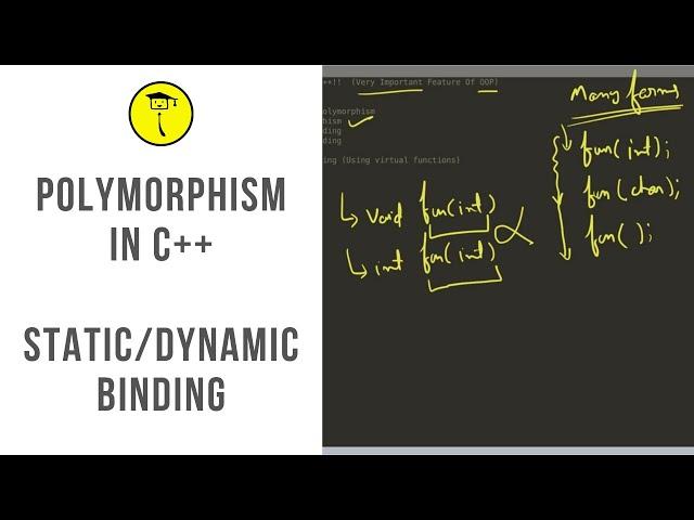 Polymorphism In C++ | Static & Dynamic Binding | Lazy & Early Binding In C++