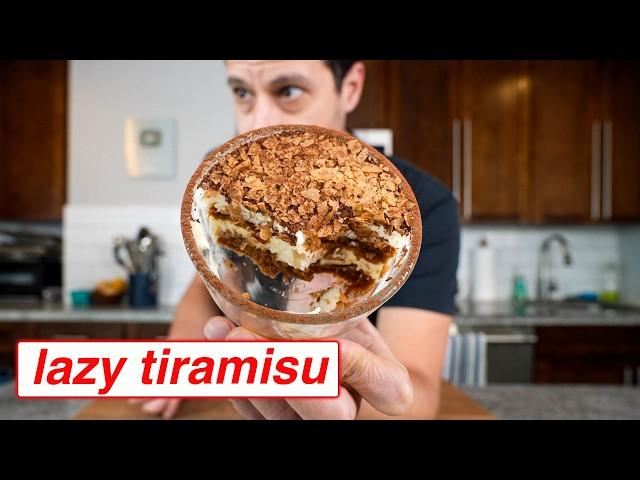 The Easiest, LAZIEST Way To Make Good Tiramisu FAST