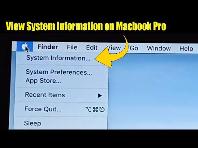 How to View System Information on Macbook Pro