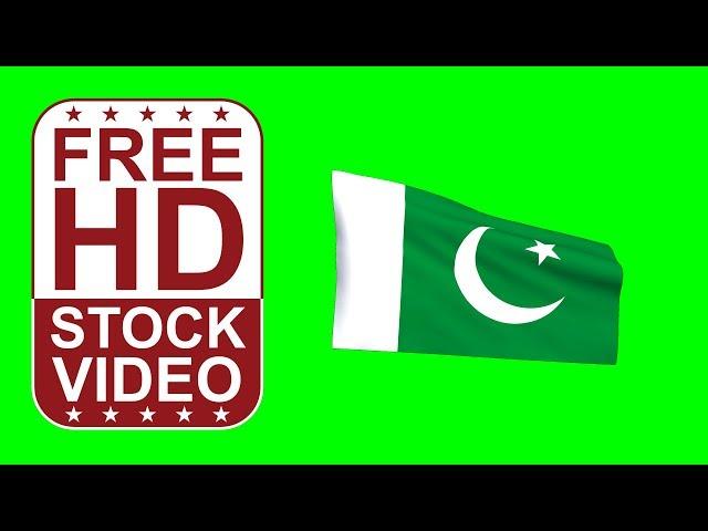 Free Stock Videos – Pakistan flag waving on green screen 3D animation