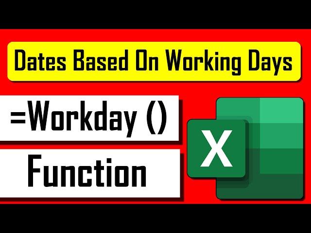 How to Use WORKDAY Function in Excel