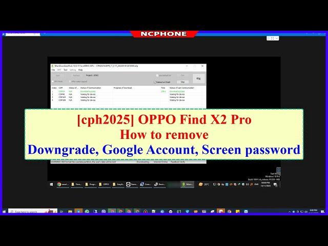 How to Downgrade, Remove Google Account, Remove Screen password OPPO Find X2 Pro CPH2025