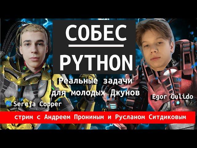 Собеседование-соревнование двух начинающих python разработчиков 13 и 15 лет.