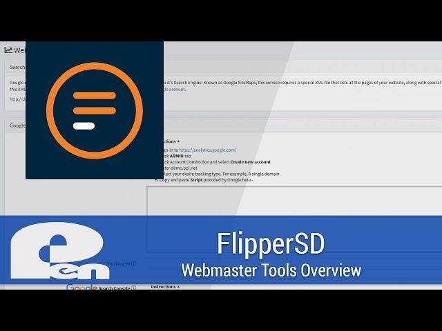 Webmaster Tools Overview - FlipperSD CMS