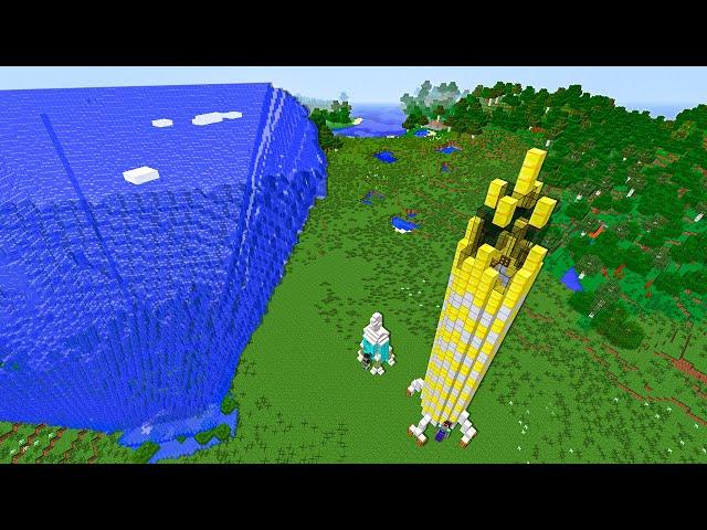 САМЫЙ ВЫСОКИЙ ДОМ РАКЕТА НУБА ПРОТИВ ЦУНАМИ В МАЙНКРАФТ ! ПРО ПОСТРОИЛ ДОМ MINECRAFT МУЛЬТИК