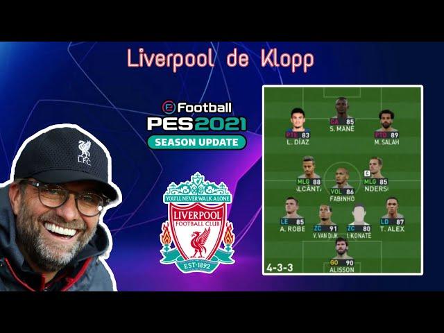 [PES 2021] Quick Tactic: Jurgen Klopp's Liverpool (translation in description)