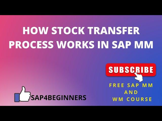 HOW STOCK TRANSFER ORDER PROCESS WORKS IN SAP MM#SAP4BEGINNERS #LEARNWITHANSHUMAN।। क्लास इन हिंदी।।