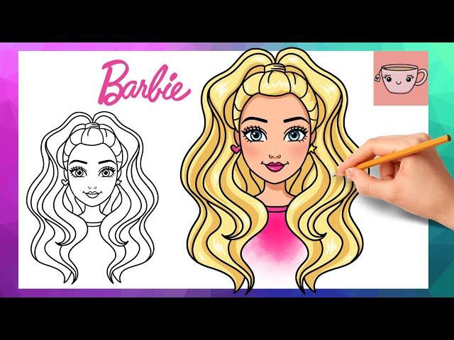 How To Draw Barbie  |  Cute Easy Step By Step Drawing Tutorial