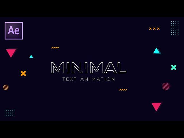 Minimal Text Animation n After Effects || 1 Min - Quick Tutorial for Beginners