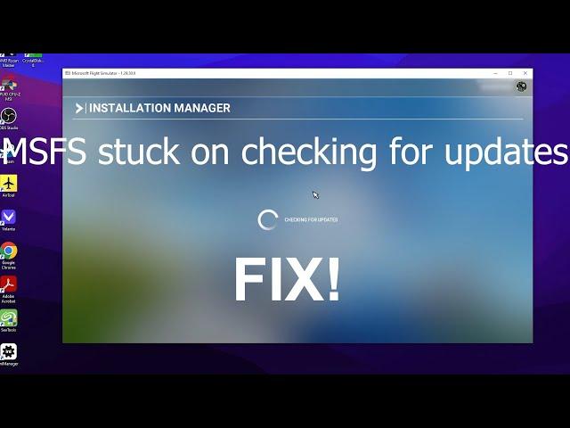 MSFS stuck on checking for updates fix | No need to download the whole sim again!