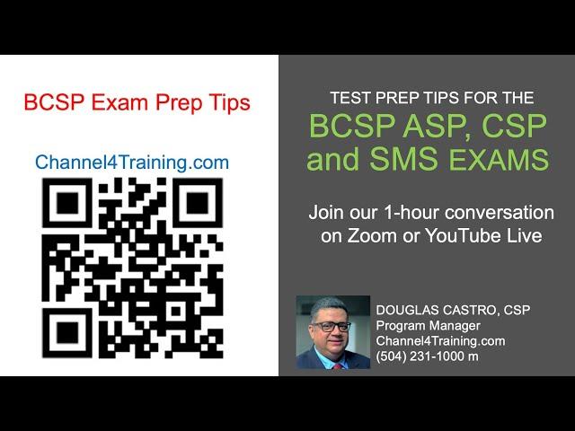 Test Prep Tips for the BCSP ASP, CSP and SMS Exams