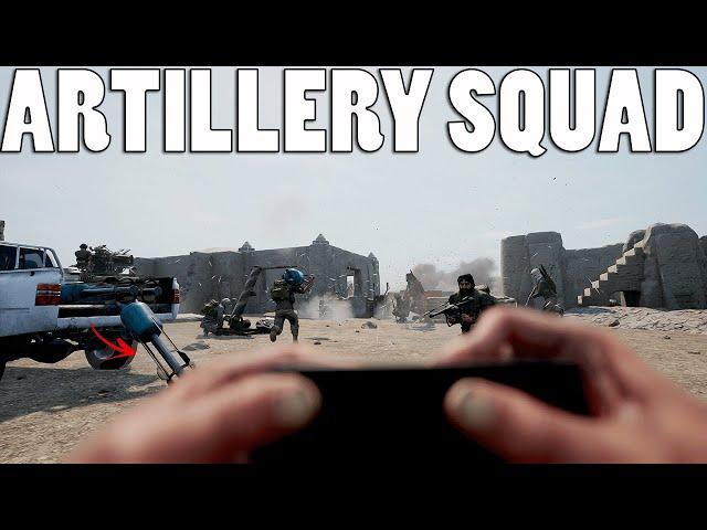 THE MOST EFFECTIVE ARTILLERY POSITION - Squad Middle East Escalation Mod Gameplay