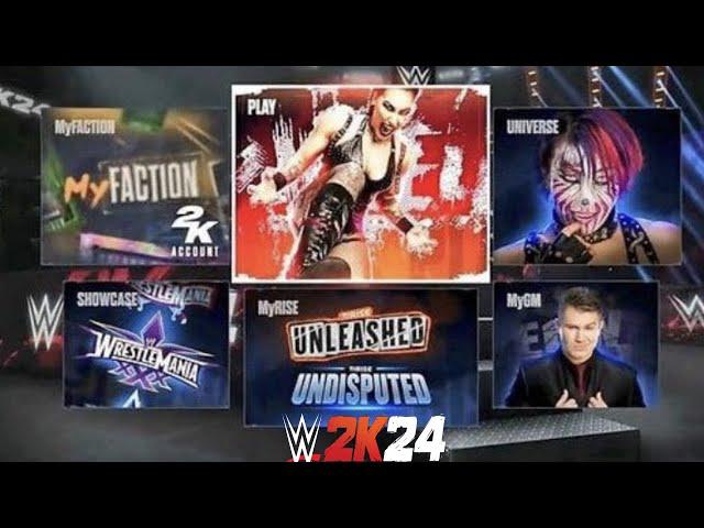 FIRST LOOK AT THE MAIN MENU IN WWE2K24 & 19 DLC SUPERSTARS GOT LEAKED!!