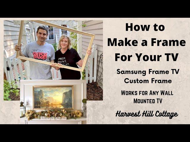 How to Make a Frame for Your TV, Samsung Frame TV, Custom Frame, Mantle Decor, DIY Home Decor