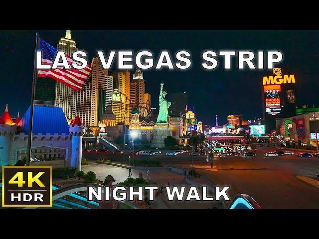 [4K HDR] Las Vegas Strip Night Walking Tour | 2023 | Las Vegas, Nevada