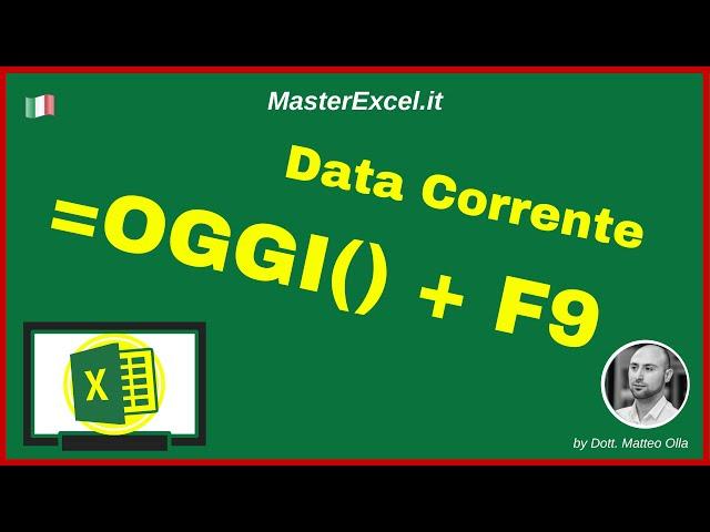 MasterExcel.it - come Inserire la data Corrente Rapidamente e come valore fisso su Excel