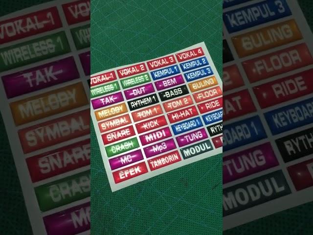 sticker resin nama alat musik mixer yang minat silahkan