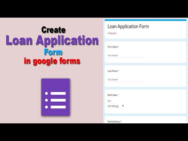 How to Make Loan Application Form using google forms free