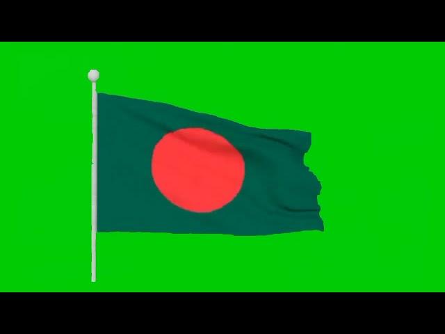 Bangladesh Flag - Free Green Screen | Bangladesh flag waving 3d  | Green Screen @YouTubeViewers