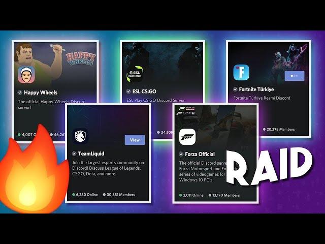 Raiding Official Discord Servers / Discord Spammer / Spambot / Raidbot