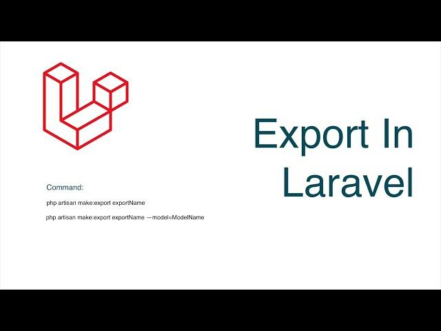 Export in Laravel | Laravel Excel | laravel Tutorial