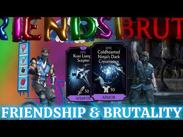 Friendship & Brutality FW Gameplay MK Mobile | MK11 Subzero & KW Sub-Zero