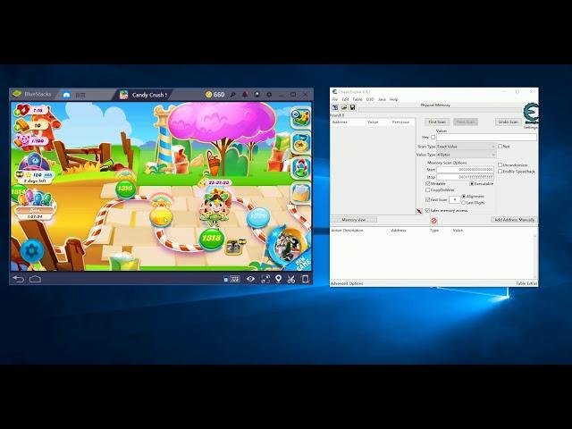 Cheatengine 6 8 1 Candy Crush on BlueStacks