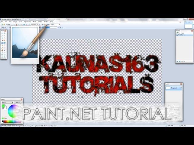 Paint.NET tutorial number 37 - Text Effect