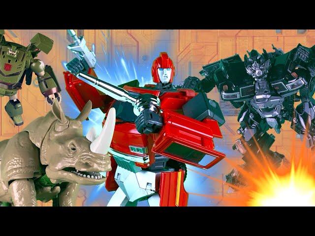 Ironhide VS Ironhide VS Rhinox!!! Transformers Stop Motion Animation Battle