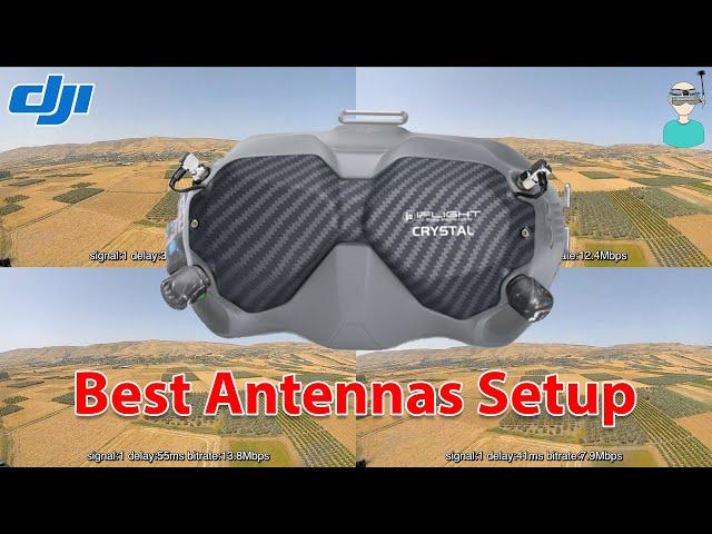 Testing The Best Antennas Configuration For The DJI FPV V2 Goggles