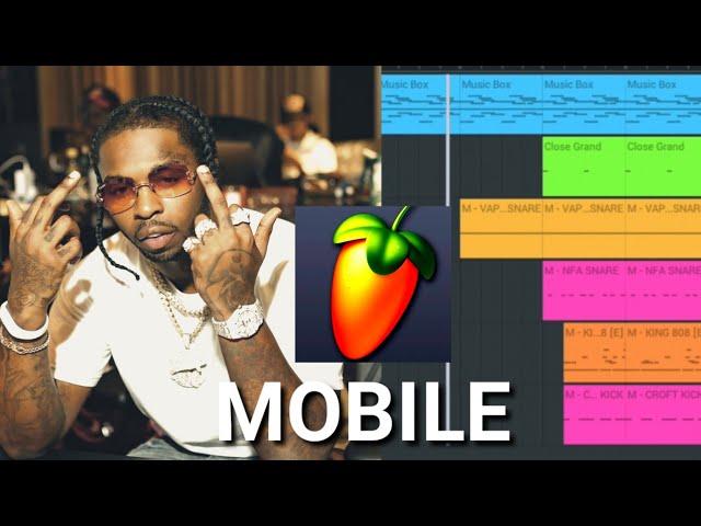 How to make a hard UK DRILL TYPE BEAT on Fl Studio Mobile | TUTORIAL