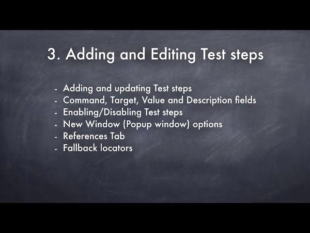 3. Adding and editing test steps in the new Selenium IDE