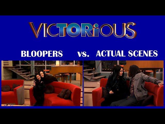 Victorious Bloopers vs. Actual Scenes 