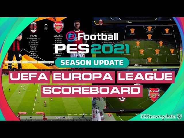 PES 2021 New UEFA Europa League Scoreboard by Spursfan18