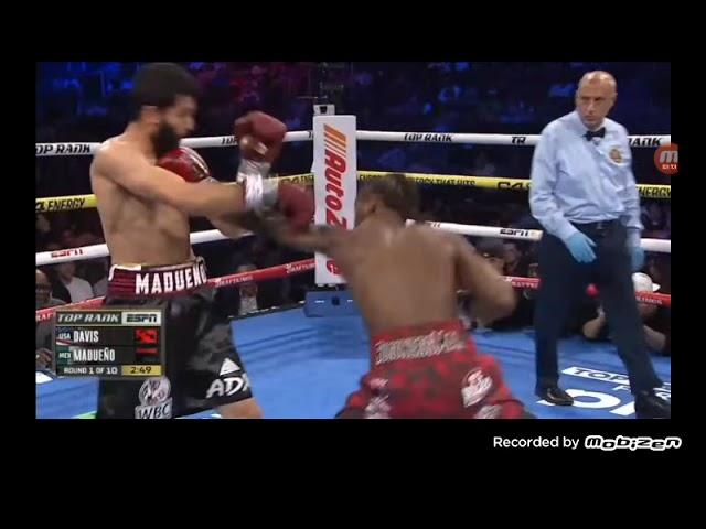 Keyshawn Davis Showed No Punching Power vs Madueño ... Fight Film