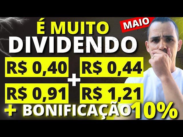 NOVOS DIVIDENDOS DE MAIO (BONIFICAÇÃO 10%) 12 AÇÕES PARA RECEBER DIVIDENDOS EM 2024