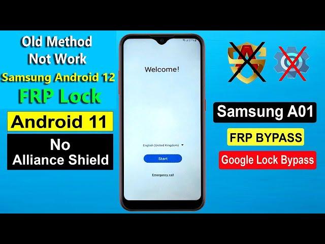 Samsung A01 FRP Bypass Android 11/12 [Old Method Not Work] Samsung Android 12 Frp Lock - Without PC