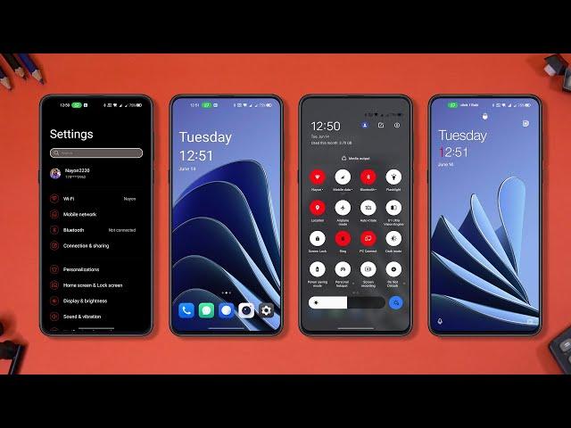 Oxygen OS 12 Dark Edition Theme for Realme and Oppo devices