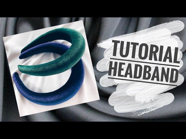 #МК - Бархатный объемный ободок | #Tutorial - velvet padded headband